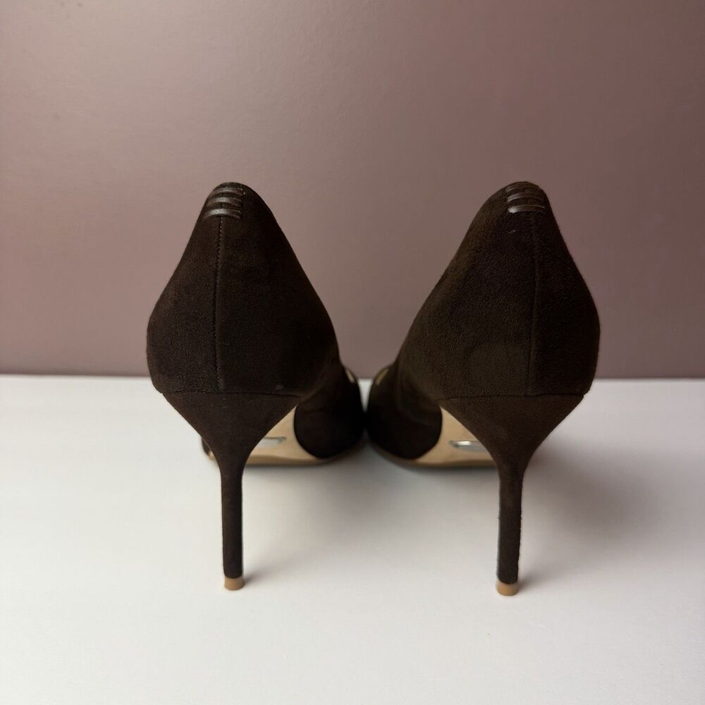 Sarah Flint Perfect Pump 85 Heels Shoes Espresso Brown Suede Leather Size US 7 - Picture 5 of 8